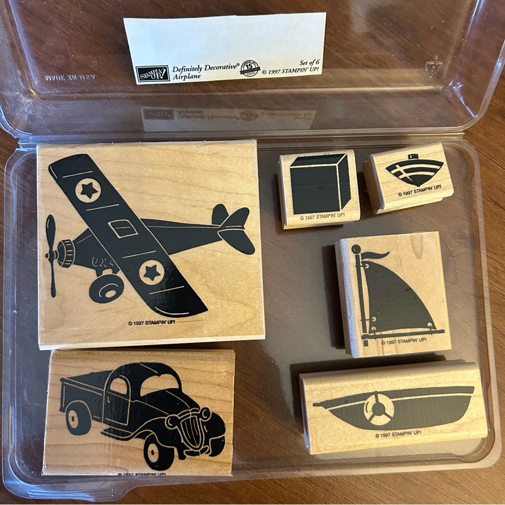 STAMPIN’UP! • DD “Airplane” Wood Mounted Rubber Stamp Set